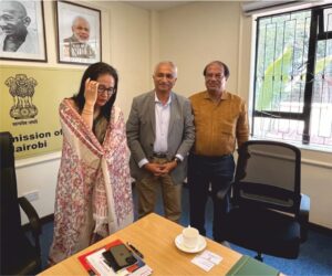 ARTIA Advisor Ajay Gupta meeting with  Namgya C. Khampa, Ambassador of  Indian Embassy, Kenya